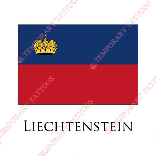 Liechtenstein flag Customize Temporary Tattoos Stickers NO.1915